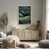 Lockheed PV2 Harpoon Vintage Aviation Poster