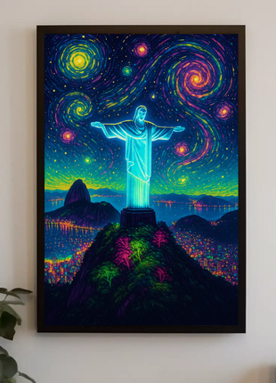Christ the Redeemer Artistic Landscape Artistic Poster