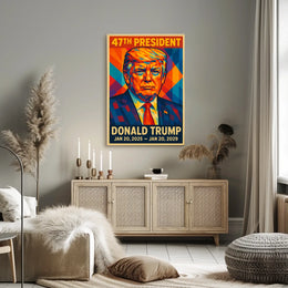 Donald Trump 47th President Patriotic Poster