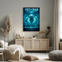 Yeti Crab Deep-Sea Fantasy Illustration Poster