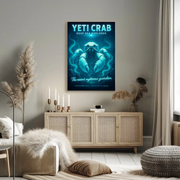 Yeti Crab Deep-Sea Fantasy Illustration Poster