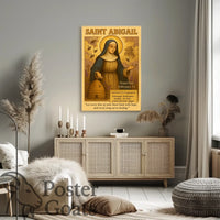 Saint Abigail Prayerful Vintage Religious Cultural or Heritage Poster