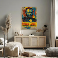 Ulysses S. Grant 18th President of the United States Street Art Mashup Poster