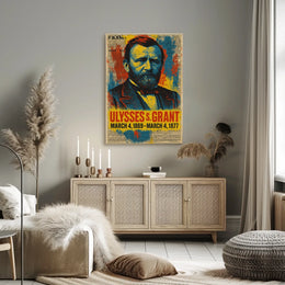 Ulysses S. Grant 18th President of the United States Street Art Mashup Poster