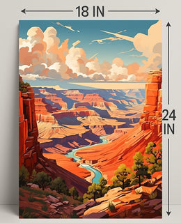 Majestic Canyon Vista Poster