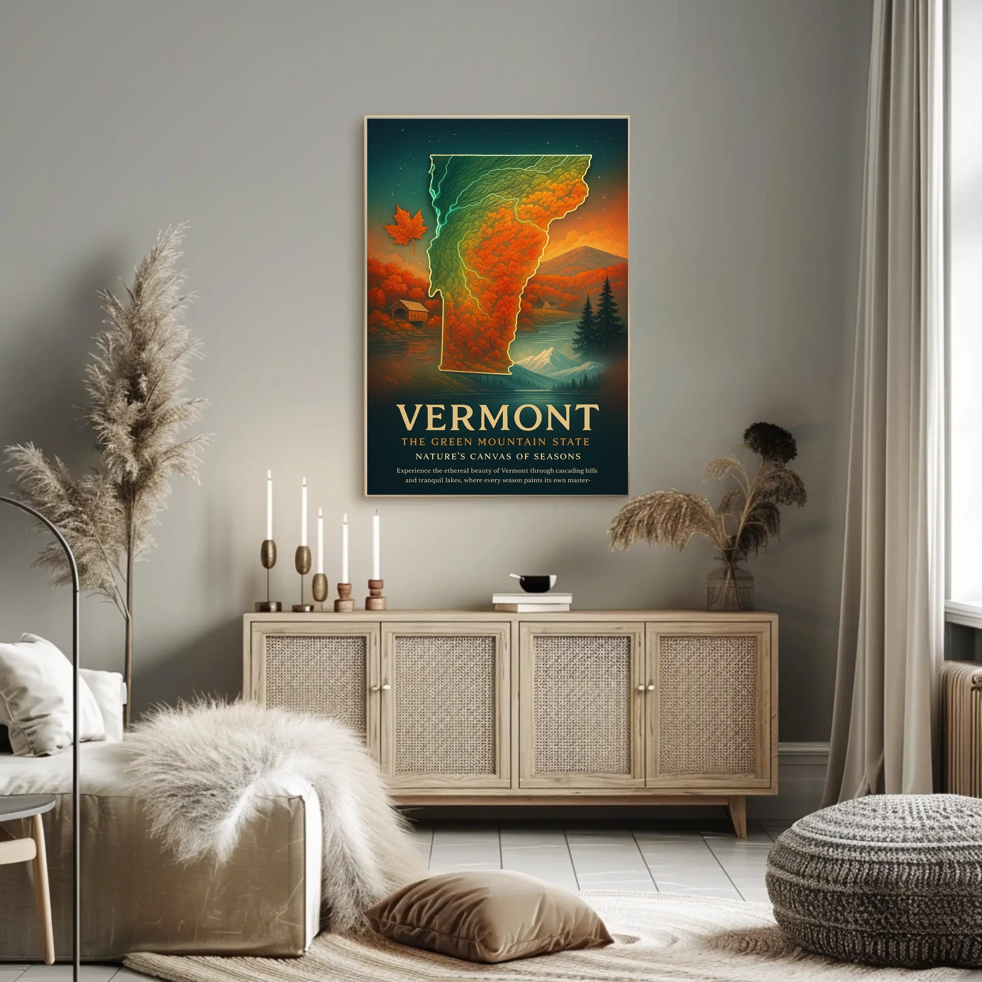 Vermont Nature's Canvas of Seasons Poster