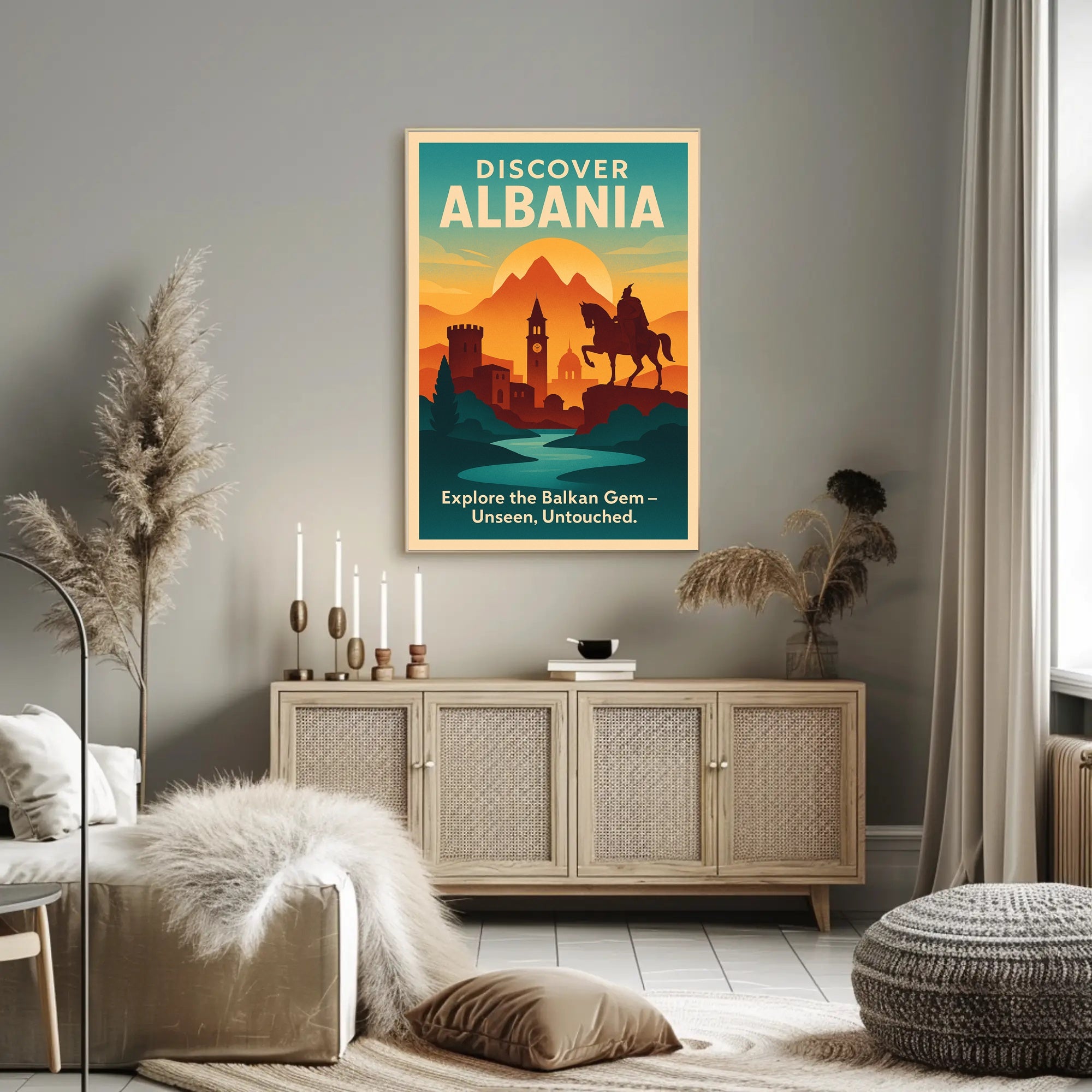 Albania Vintage Travel Poster Wall Art Print