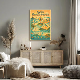 Explore Coastal Treasures Wall Art Print PosterGoat