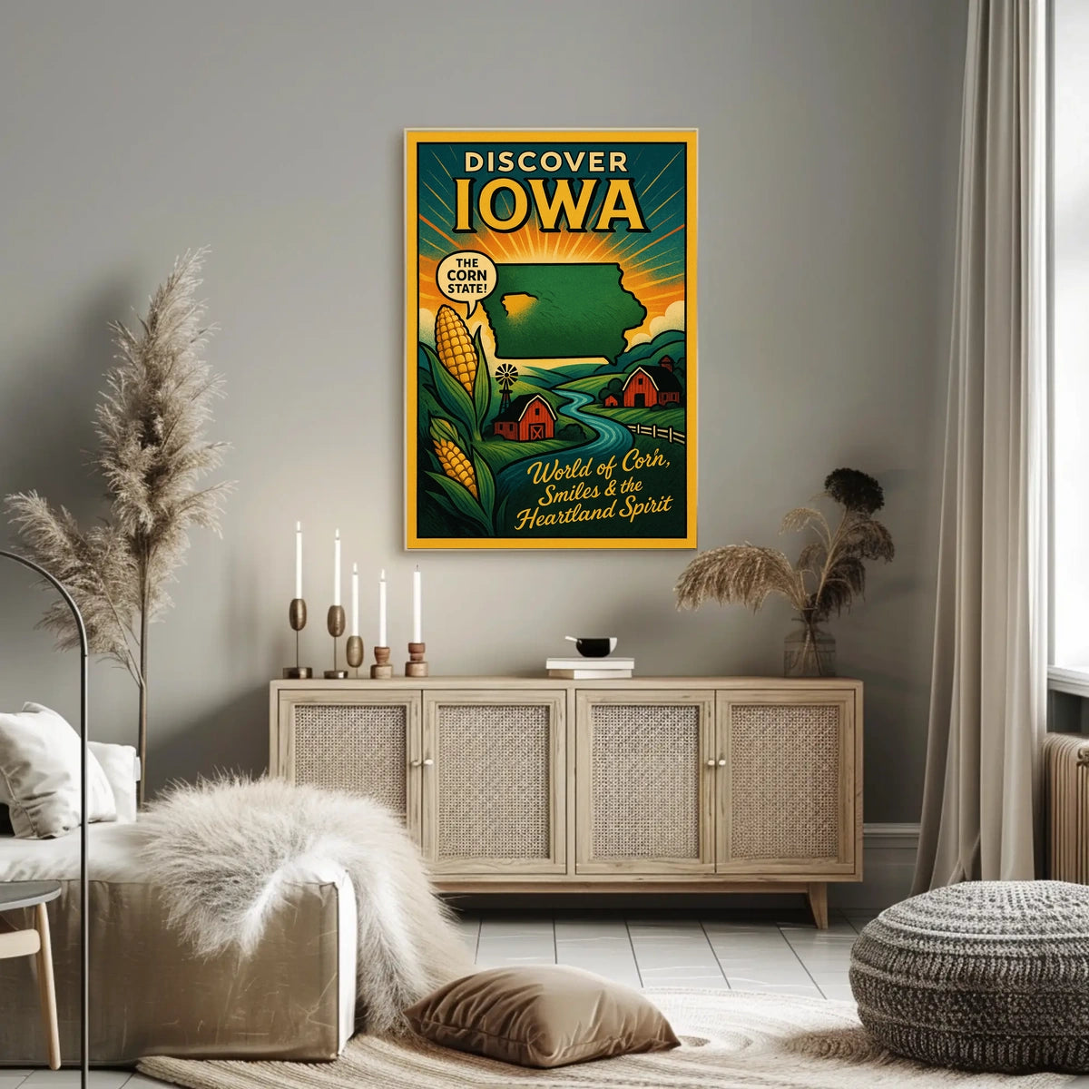 Discover Iowa The Corn State Poster