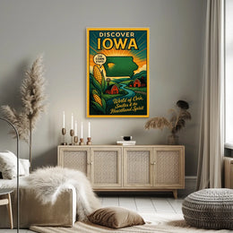 Discover Iowa The Corn State Poster