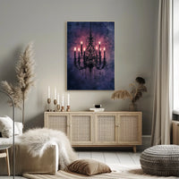Intricate Chandelier Design Vintage Style Heritage Poster