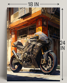 Urban Motorcycle Adventure Poster PosterGoat