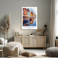 Colorful Waterfront in Copenhagen Poster PosterGoat