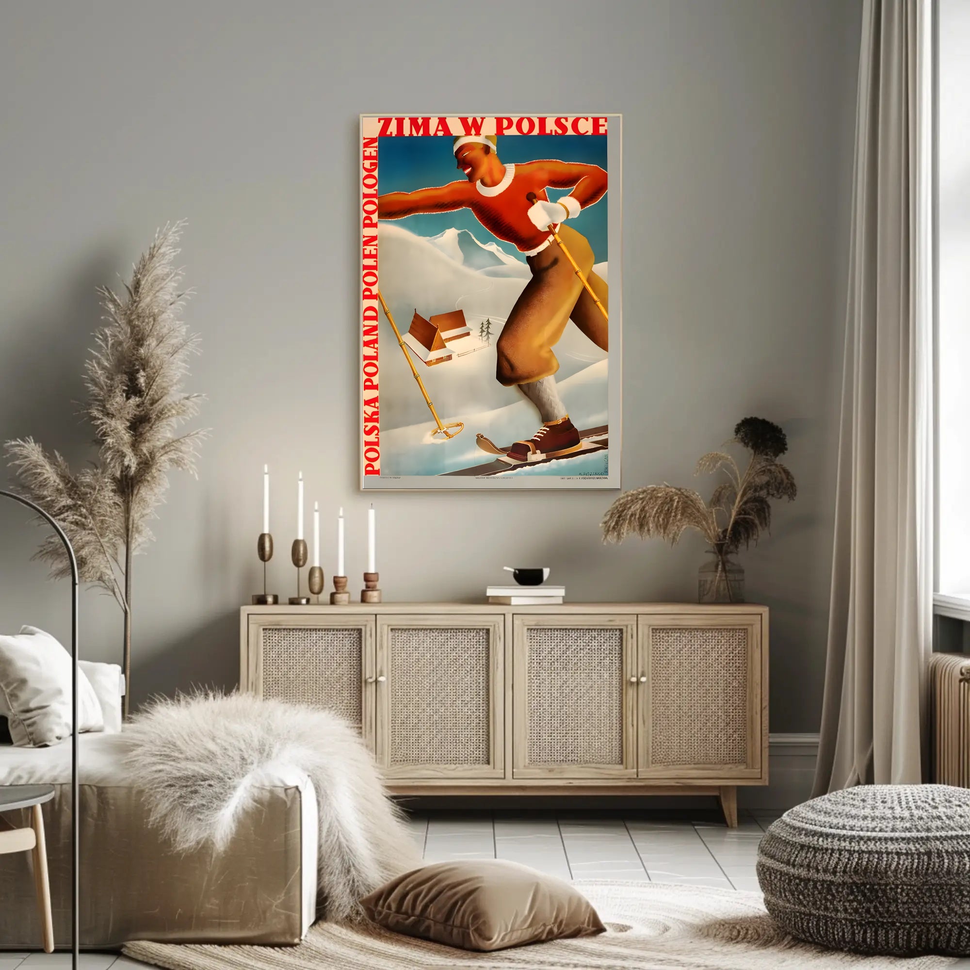 Skiing Adventure in Poland Travel Poster PosterGoat