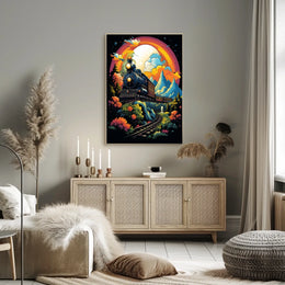 Journey Through A Vibrant Landscape Poster