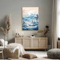 Serene Japanese Landscape Inspired Artistic Poster