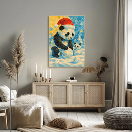 Festive Panda Winter Wonderland Poster