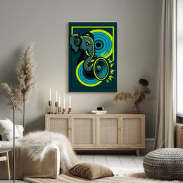 Groovy Elephant Vibes Poster