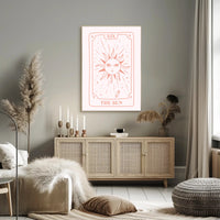 The Sun Tarot Card Abstract Wall Art Poster PosterGoat