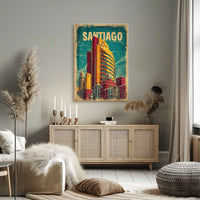 Santiago Cityscape Poster