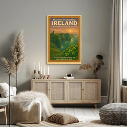 Ireland's Legendary Landscapes Vintage Enchanting Celtic Poster