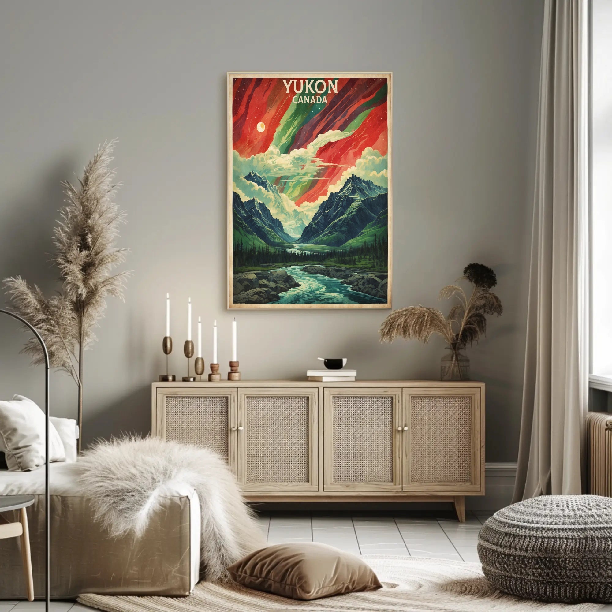 Yukon Northern Lights Adventure Travel Poster