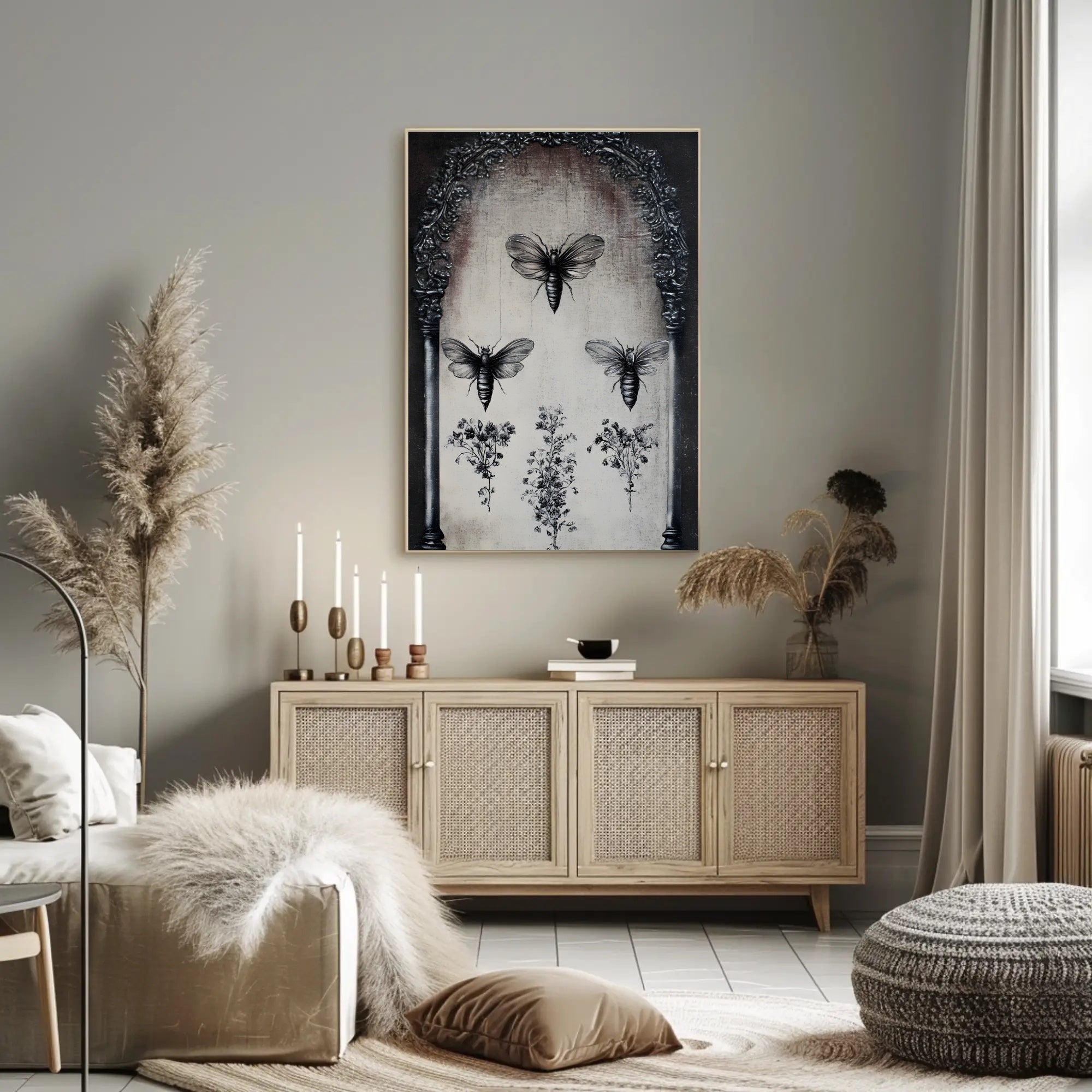 Entomology and Botanical Vintage Artistic Poster PosterGoat