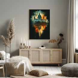 Cityscape Reflections Poster