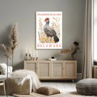 Delaware Blue Hen State Pride Art Poster