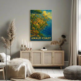 Amalfi Coast Scenic Beauty Poster Wall Art For Living Room