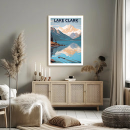 Lake Clark National Park Poster Vintage Travel Art