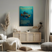 Vivid Mandarinfish Illustration for an Animal Poster