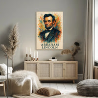 Historical Watercolor Portrait: Patriotic American Legacy