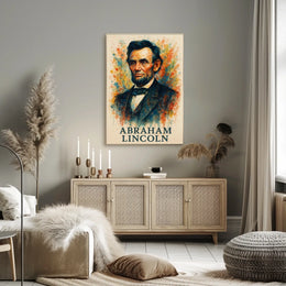 Historical Watercolor Portrait: Patriotic American Legacy