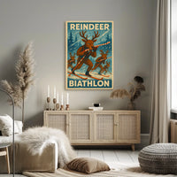 Reindeer Biathlon Poster