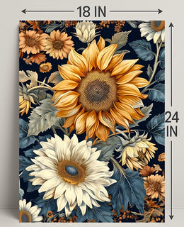 Sunflower Sunshine Vibes: Abstract or Artistic Poster
