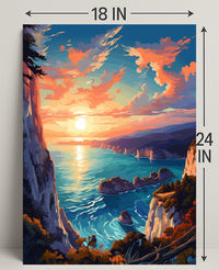 Coastal Sunset Serenity Poster