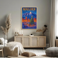 Boulder Rocky Mountain Sparkle Poster