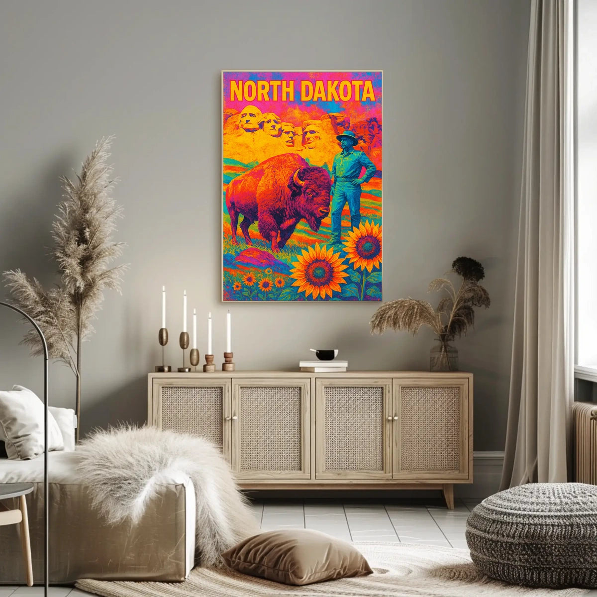 North Dakota A Vibrant Tribute Poster