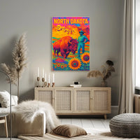 North Dakota A Vibrant Tribute Poster