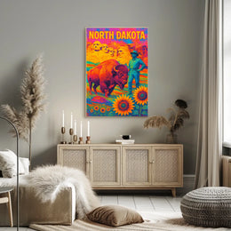 North Dakota A Vibrant Tribute Poster
