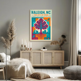Raleigh, NC The City of Oaks Poster