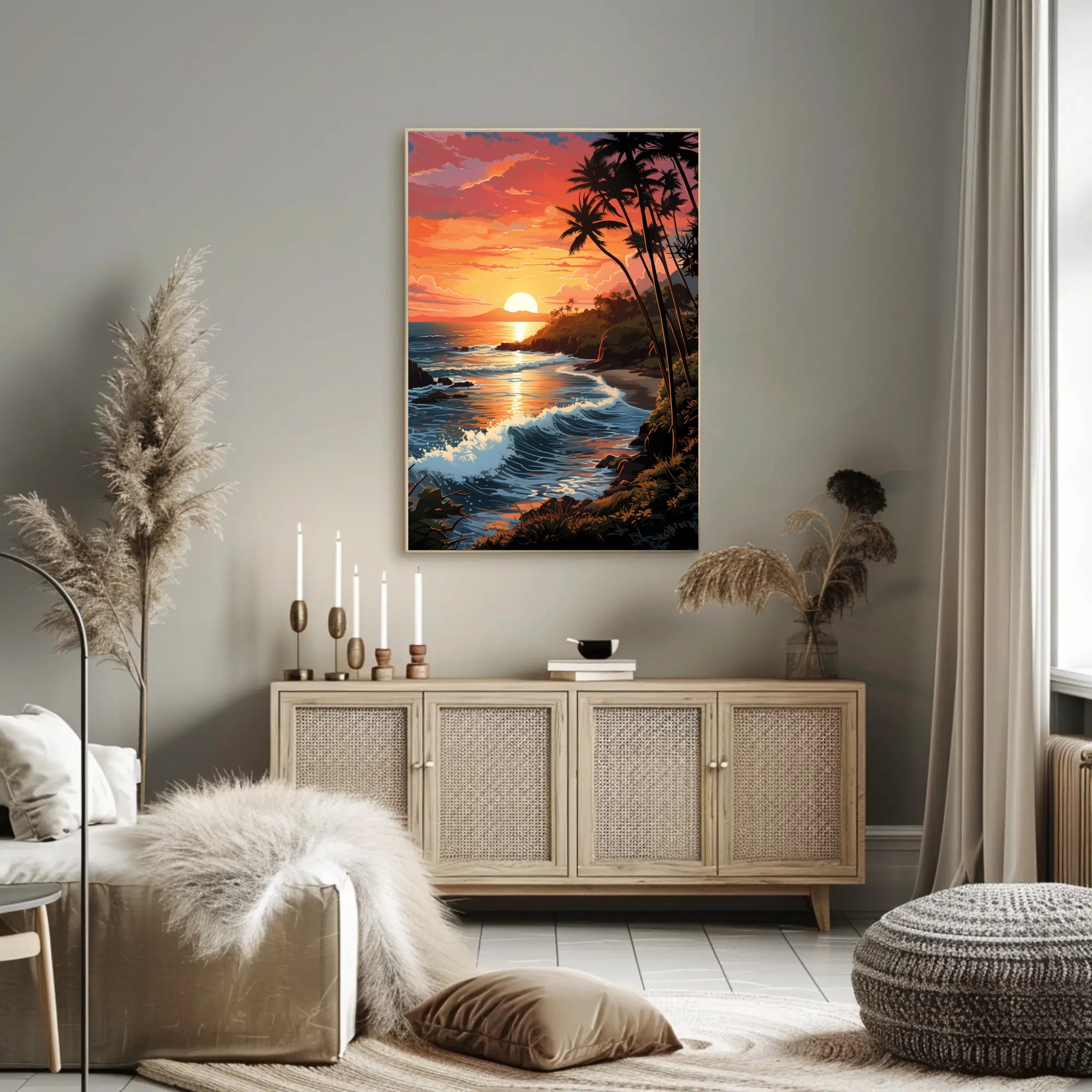 Tropical Sunset Serenity Poster