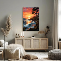 Tropical Sunset Serenity Poster