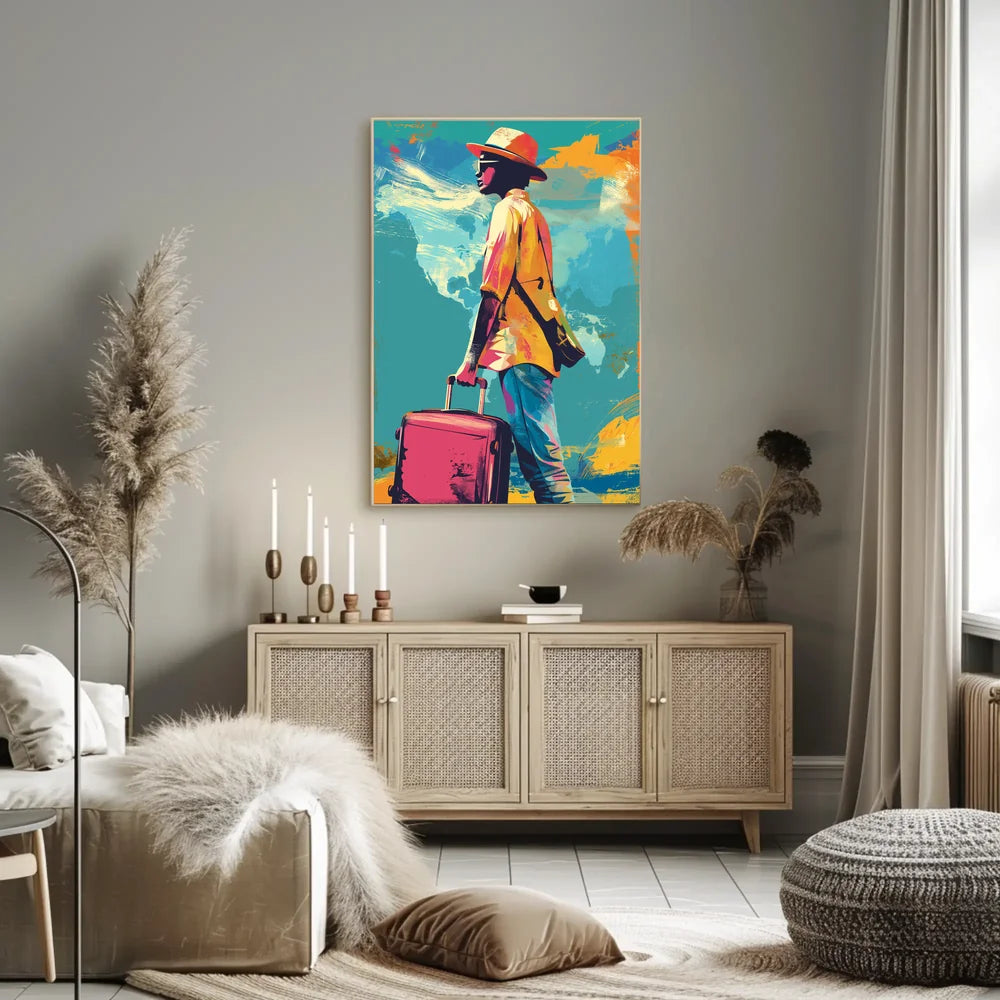Vintage Parisian Café Scene Art Poster