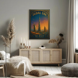 Dubai, UAE Where Modernity Meets Tradition Poster