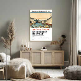 Katsushika Hokusai Ihonbashi Bridge in Edo Poster