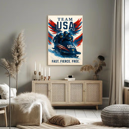 Team USA Bobsled Poster