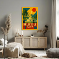 Belle Isle Vintage Travel Art Poster