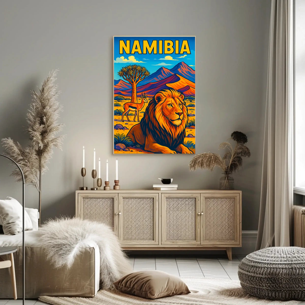 Namibia Wildlife Adventure Poster